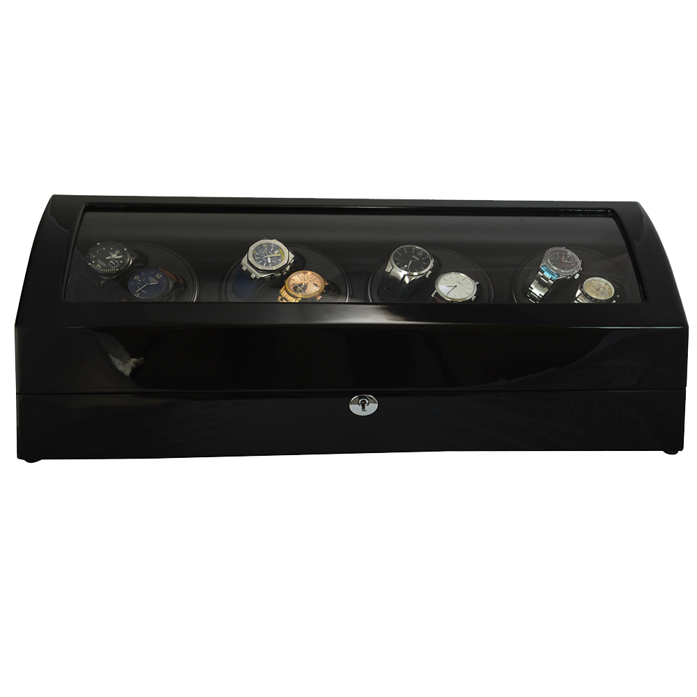 Quad Black / Wooden Watch Winder (8+9 watches)